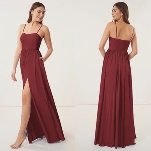 Azazie Terracotta Bridesmaid Maxi Dress — Size A4